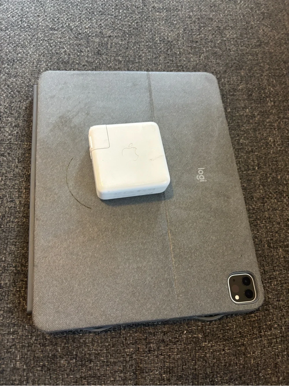 Apple Silver iPad Pro - Space Gray Apple Logo